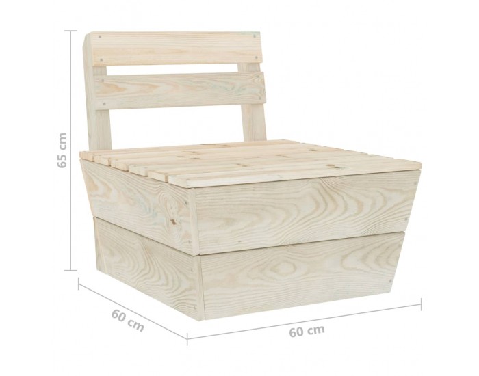 Sonata Градински лаундж комплект от палети, 6 части, импрегниран смърч