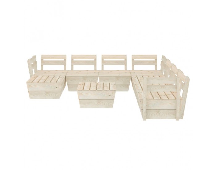 Sonata Градински лаундж комплект от палети 9 части импрегниран смърч