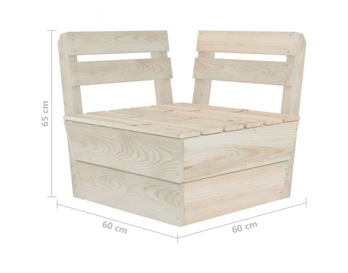 Sonata Градински лаундж комплект от палети 9 части импрегниран смърч