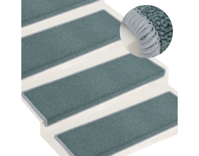 Sonata Постелки за стъпала, 15 бр, 65x25 см, сини