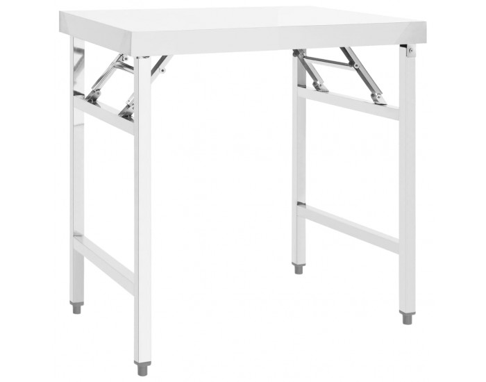Sonata Кухненска сгъваема работна маса 85x60x80 см неръждаема стомана Sonata Кухненска сгъваема работна маса 85x60x80 см неръждаема стомана
