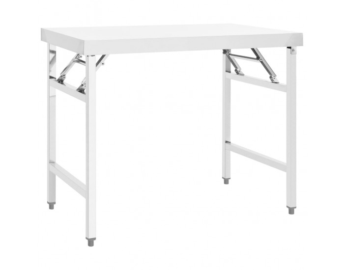 Sonata Кухненска сгъваема работна маса 100x60x80 см неръждаема стомана