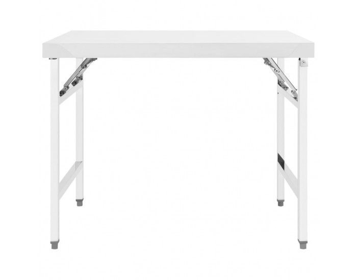 Sonata Кухненска сгъваема работна маса 100x60x80 см неръждаема стомана