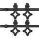 Sonata Механизми за плъзгаща врата, 2 бр, 200 см, стомана, черни