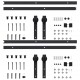 Sonata Механизми за плъзгаща врата, 2 бр, 183 см, стомана, черни