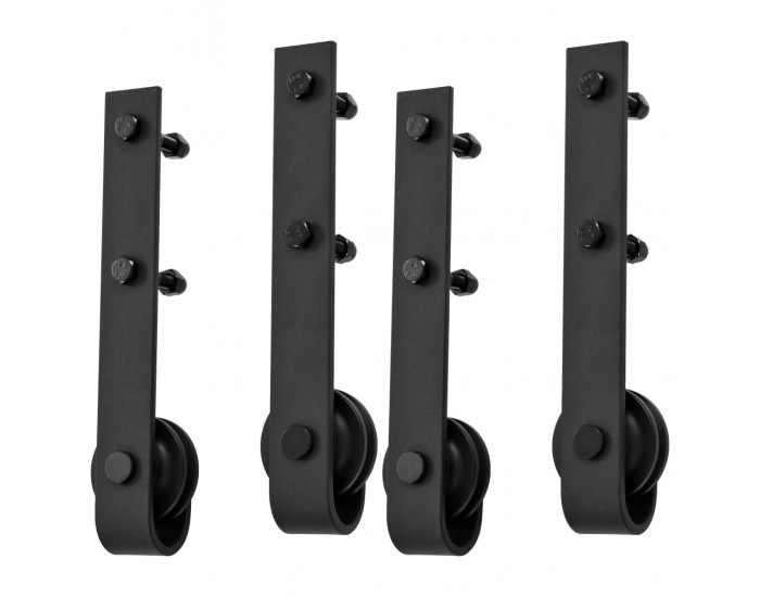 Sonata Механизми за плъзгаща врата, 2 бр, 183 см, стомана, черни