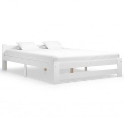 Sonata Рамка за легло, бяла, бор масив, 140х200 см - Легла