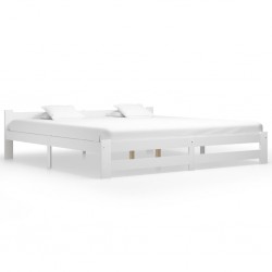 Sonata Рамка за легло, бяла, бор масив, 200x200 см - Легла