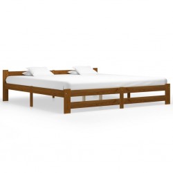 Sonata Рамка за легло, меденокафява, бор масив, 200x200 см - Спалня