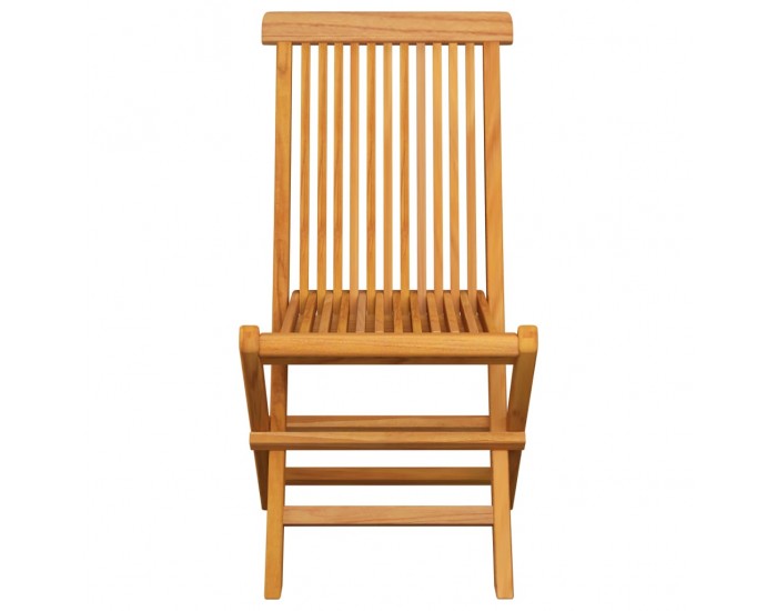 Sonata Градински столове със сини възглавници 6 бр тиково дърво масив