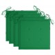 Sonata Градински столове със зелени възглавници 4 бр тик масив