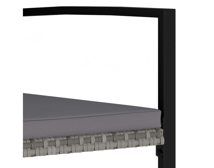 Sonata Градински трапезен комплект от 7 части, сив полиратан Sonata Градински трапезен комплект от 7 части, сив полиратан