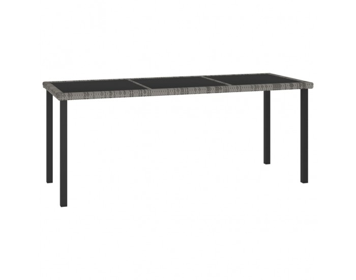 Sonata Градински трапезен комплект от 7 части, сив полиратан Sonata Градински трапезен комплект от 7 части, сив полиратан