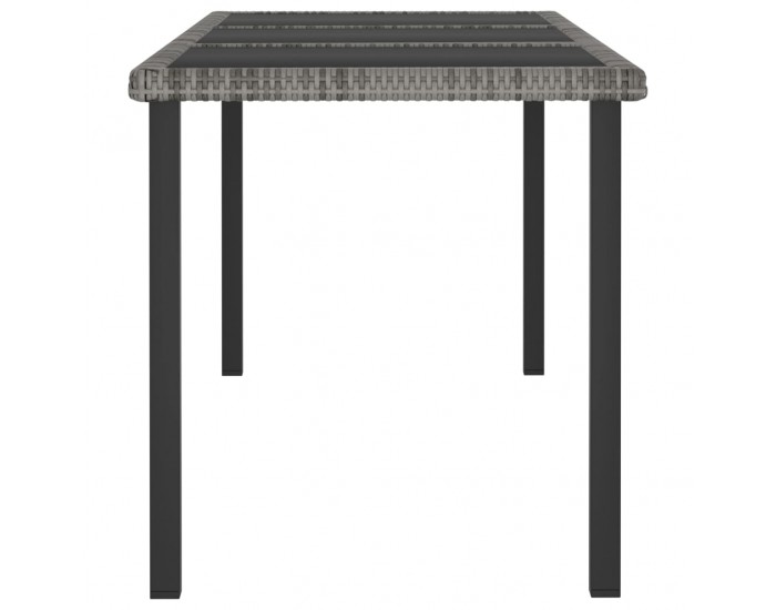 Sonata Градински трапезен комплект от 7 части, сив полиратан Sonata Градински трапезен комплект от 7 части, сив полиратан