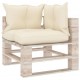Sonata Градински палетен ъглов диван с възглавници, борова дървесина