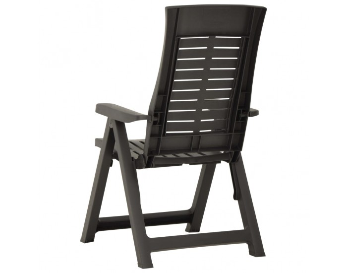 Sonata Градински регулируеми столове, 2 бр, пластмаса, антрацит