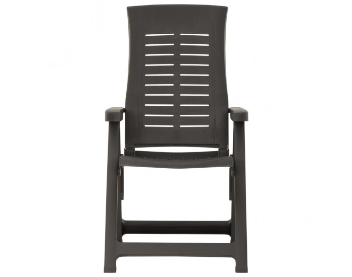 Sonata Градински регулируеми столове, 2 бр, пластмаса, антрацит
