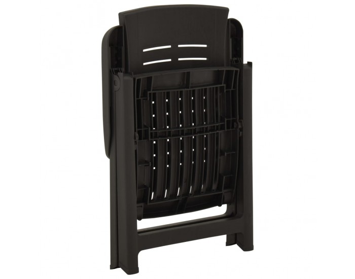 Sonata Градински регулируеми столове, 2 бр, пластмаса, антрацит