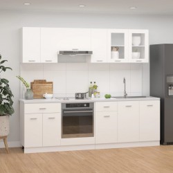 Sonata Комплект кухненски шкафове от 8 части, бял, ПДЧ - Сравняване на продукти