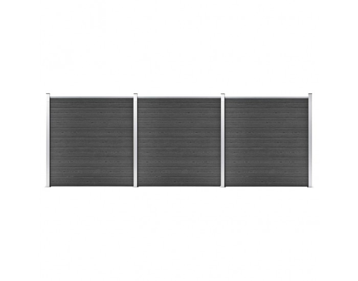 Sonata Ограден панел, WPC, 526x186 см, черен