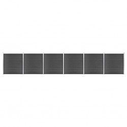 Sonata Ограден панел, WPC, 1045x186 см, черен - Огради