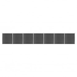Sonata Ограден панел, WPC, 1218x186 см, черен - Огради