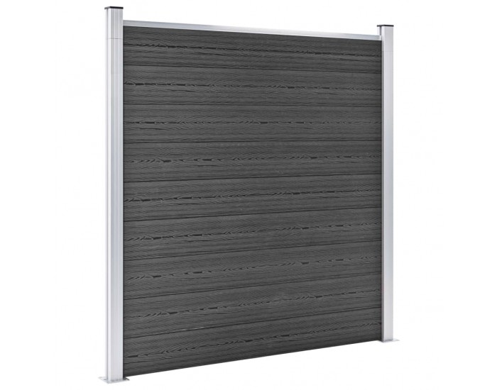 Sonata Ограден панел, WPC, 1391x186 см, черен