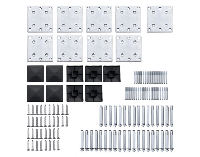Sonata Ограден панел, WPC, 1391x186 см, черен