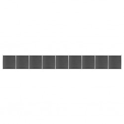 Sonata Ограден панел, WPC, 1564x186 см, черен - Огради