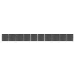 Sonata Ограден панел, WPC, 1737x186 см, черен - Огради