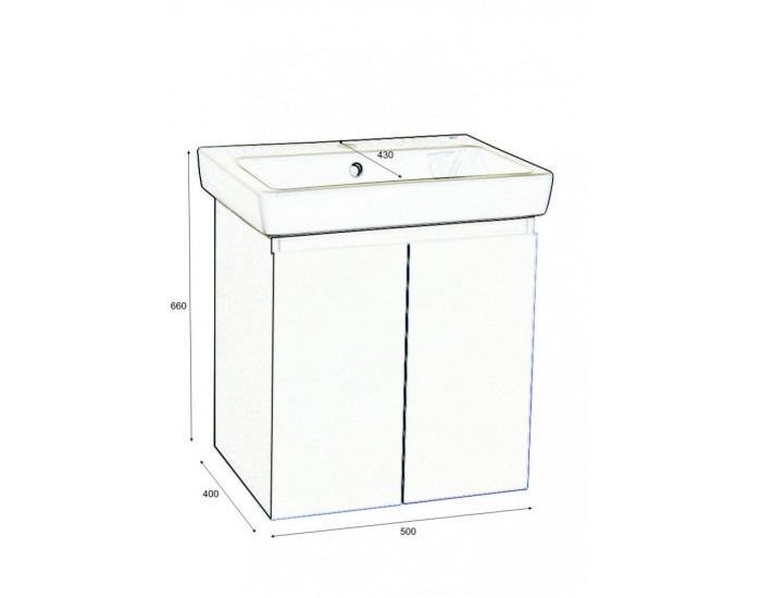 Шкаф за баня Симпли - М, долен, 50 см
