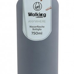 Бутилка за вода 750 мл Bergner Walking anywhere, сива - Кухненски прибори