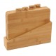 Комплект бамбукови дъски за рязане 4 броя + поставка Bergner Natural