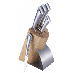Дървен блок с ножове 6 части Bergner Reliant - Кухненски прибори