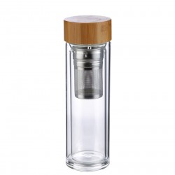 Стъклена бутилка за вода с инфузер  - Bergner Walking anywhere - Bergner