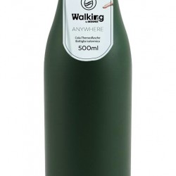 Метална термо бутилка за вода -  Bergner Walking anywhere Cola  - Bergner