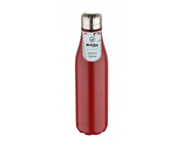 Метална термо бутилка за вода - Bergner Walking anywhere Cola