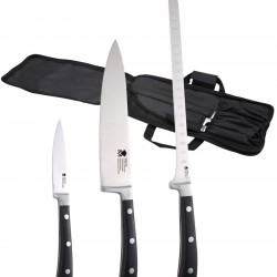 Комплект - 3 ножа в текстилен калъф - Masterpro Foodies Collection - Кухненски прибори