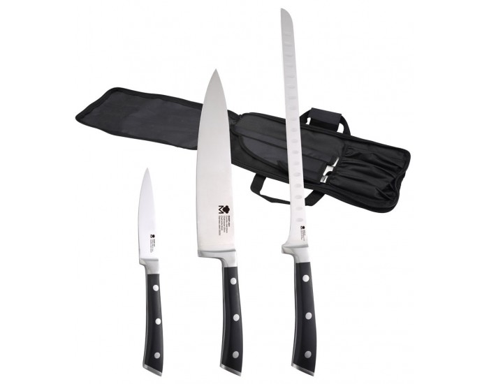Комплект - 3 ножа в текстилен калъф - Masterpro Foodies Collection