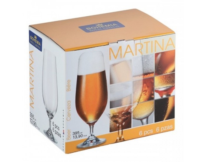 Сет 6 чаши за бира Bohemia Royal Martina 395 мл