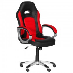 Геймърски стол Memo-6191, Черно-Червен - Офис столове