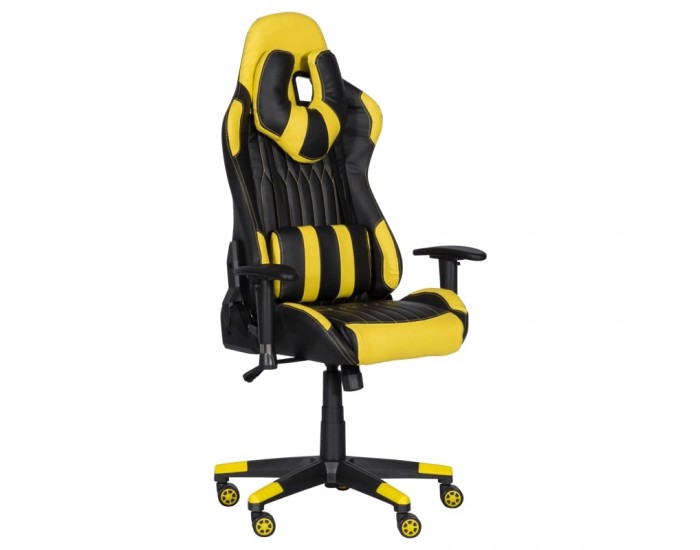 Геймърски стол Memo-6193, Черен - Жълт