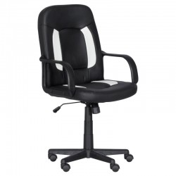 Геймърски стол Memo-6516, Черен-Бял - Офис столове