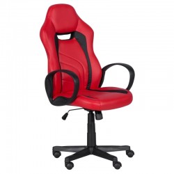Геймърски стол Memo-7525 R, Червен - черен - Офис столове