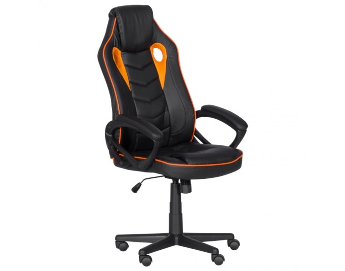 Геймърски стол Memo-7604, Черен-Оранжев