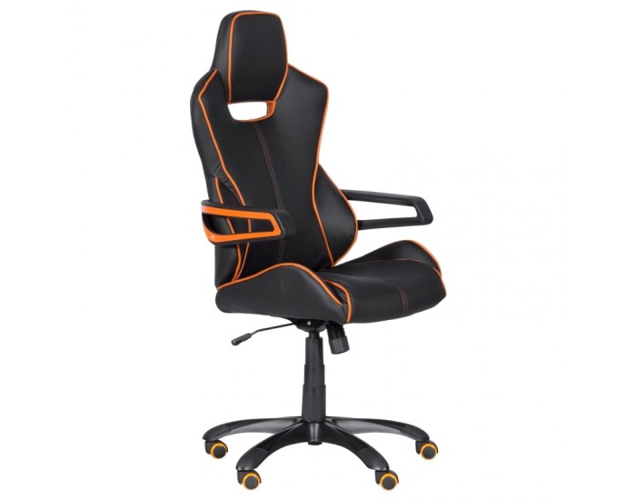 Геймърски стол Memo-7513, Черно-oранжев