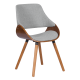 Трапезен стол модел 9973 Орех- Сив