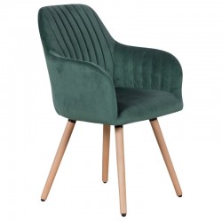 Трапезен стол модел Memo-9970, Тъмно зелен - Столове