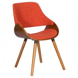 Трапезен стол модел Memo-9973 - Орех - Оранжев - Столове