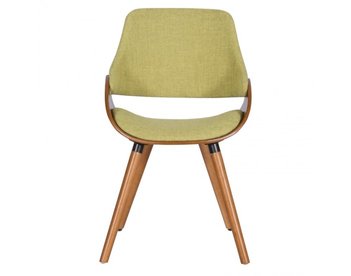 Трапезен стол модел Memo-9973 - Орех - Зелен